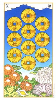 Ten of Pentacles in the deck Ukiyoe Tarot