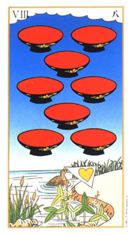 Eight of Cups in the deck Ukiyoe Tarot