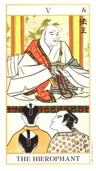 The Hierophant in the deck Ukiyoe Tarot