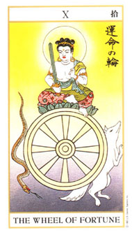 Wheel of Fortune in the deck Ukiyoe Tarot