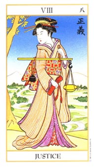 Strength in the deck Ukiyoe Tarot