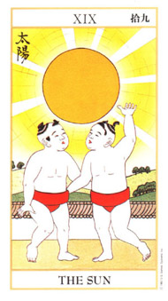 The Sun in the deck Ukiyoe Tarot