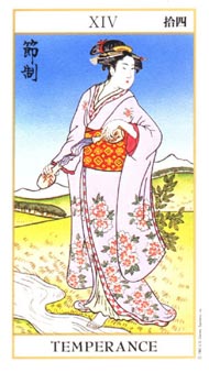 Temperance in the deck Ukiyoe Tarot