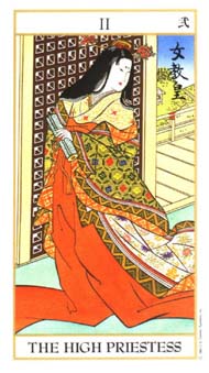 The High Priestess in the deck Ukiyoe Tarot