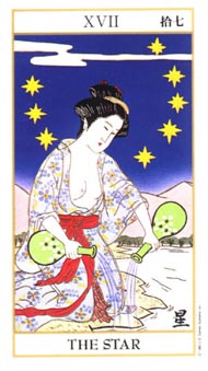 The Star in the deck Ukiyoe Tarot