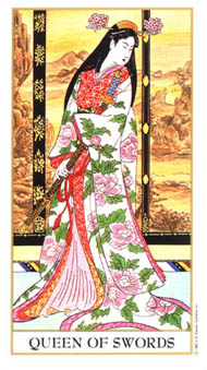 Queen of Swords in the deck Ukiyoe Tarot