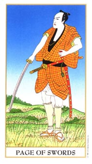 Page of Swords in the deck Ukiyoe Tarot