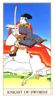 Knight of Swords in the deck Ukiyoe Tarot