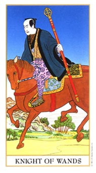 Knight of Wands in the deck Ukiyoe Tarot