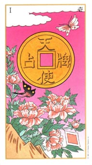 Ace of Pentacles in the deck Ukiyoe Tarot