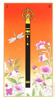 Ace of Wands in the deck Ukiyoe Tarot