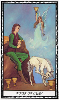 Four of Cups in the deck Unicorn Tarot