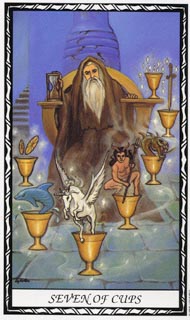 Seven of Cups in the deck Unicorn Tarot