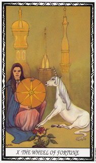 Wheel of Fortune in the deck Unicorn Tarot