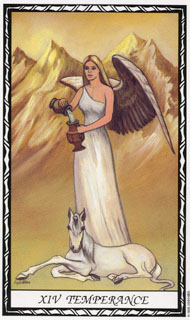 Temperance in the deck Unicorn Tarot