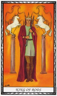 King of Wands in the deck Unicorn Tarot