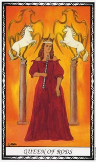 Queen of Wands in the deck Unicorn Tarot