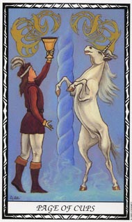 Page of Cups in the deck Unicorn Tarot