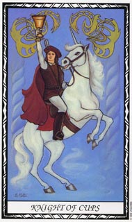 Knight of Cups in the deck Unicorn Tarot