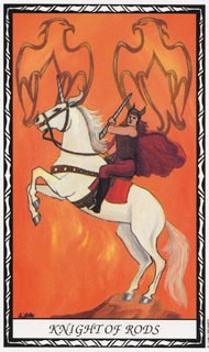 Knight of Wands in the deck Unicorn Tarot