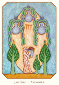 Three of Cups in the deck Babylonian Tarot