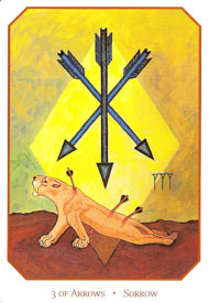 Three of Swords in the deck Babylonian Tarot