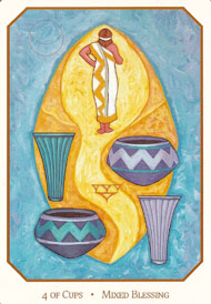 Four of Cups in the deck Babylonian Tarot