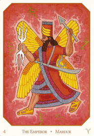 The Emperor in the deck Babylonian Tarot