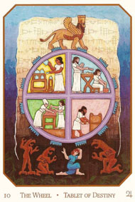 Wheel of Fortune in the deck Babylonian Tarot