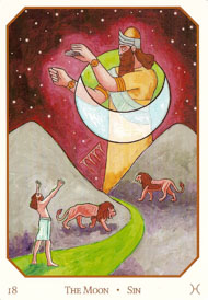 The Moon in the deck Babylonian Tarot