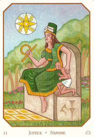 Justice  in the deck Babylonian Tarot