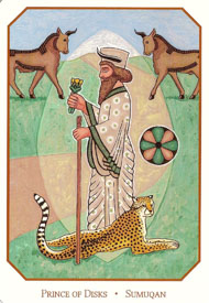 King of Pentacles in the deck Babylonian Tarot