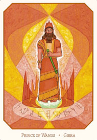 King of Wands in the deck Babylonian Tarot