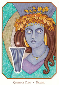 Queen of Cups in the deck Babylonian Tarot