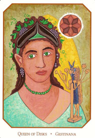 Queen of Pentacles in the deck Babylonian Tarot