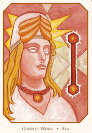 Queen of Wands in the deck Babylonian Tarot