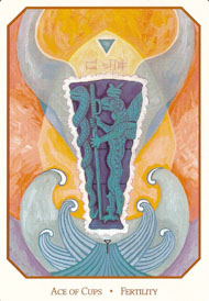 Ace of Cups in the deck Babylonian Tarot