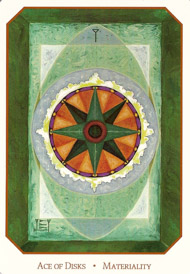 Ace of Pentacles in the deck Babylonian Tarot