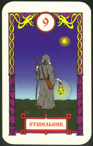 The Hermit in the deck Vedic Tarot