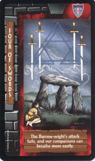 Four of Swords in the deck Lord of the Rings Tarot