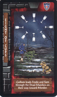 Eight of Cups in the deck Lord of the Rings Tarot