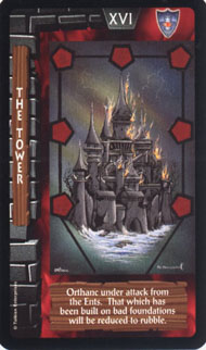 The Tower in the deck Lord of the Rings Tarot