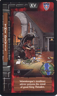 The Devil in the deck Lord of the Rings Tarot