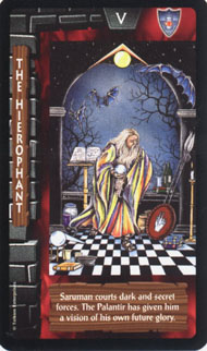 The Hierophant in the deck Lord of the Rings Tarot