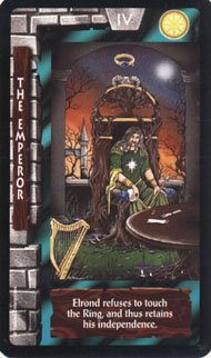 The Emperor in the deck Lord of the Rings Tarot