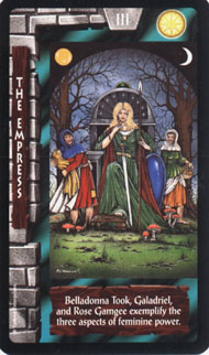 The Empress in the deck Lord of the Rings Tarot