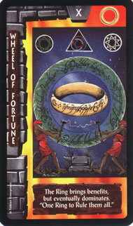 Wheel of Fortune in the deck Lord of the Rings Tarot