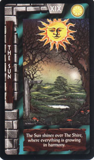 The Sun in the deck Lord of the Rings Tarot