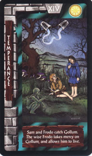 Temperance in the deck Lord of the Rings Tarot