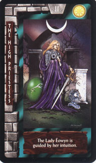 The High Priestess in the deck Lord of the Rings Tarot